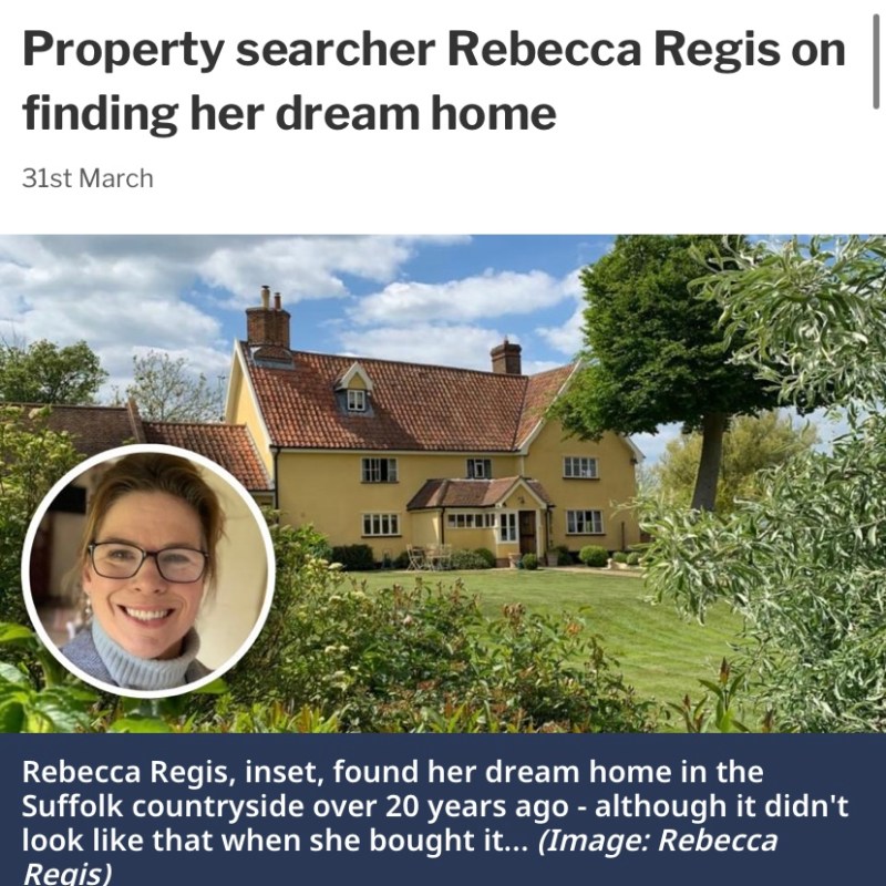 Article in East Anglian Daily Times – How Rebecca found her own dream&nbsp;home…